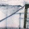 Akvarell gjord under akvarellkurs på Chalmers föreställande Älvsborgsbron. Fotot tog jag under en cykeltur i västra Göteborg för några år sedan